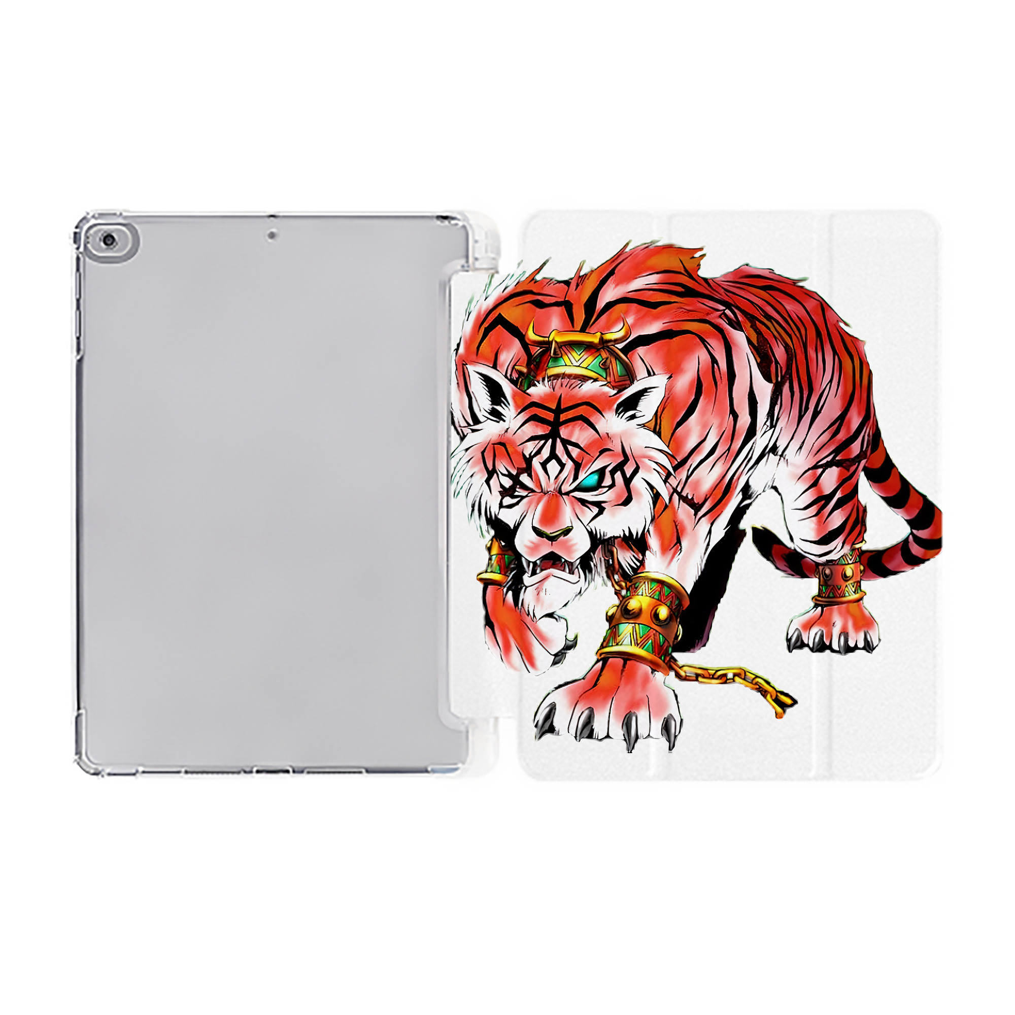 （画像用） 遊☆戯☆王 Yu-Gi-Oh! IPad ケース ペン収納付き 三つ折りスタンド PUレザー×シリコン 対応機種9.5/10.5/10.9インチ